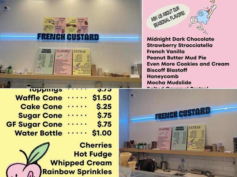 French Custard Menu