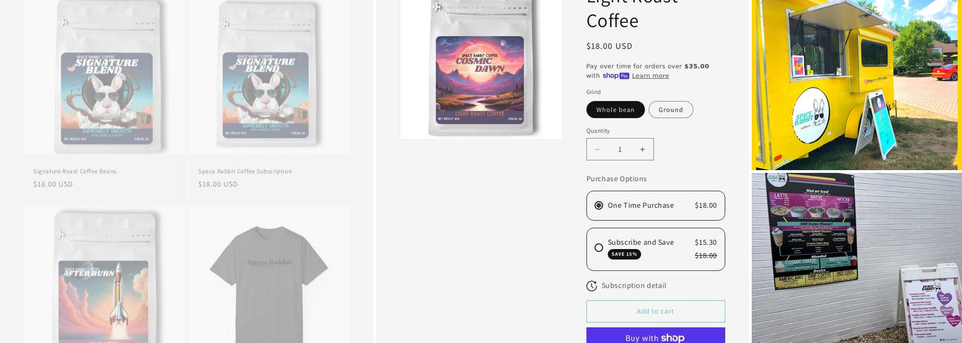 Space Rabbit Coffee Menu