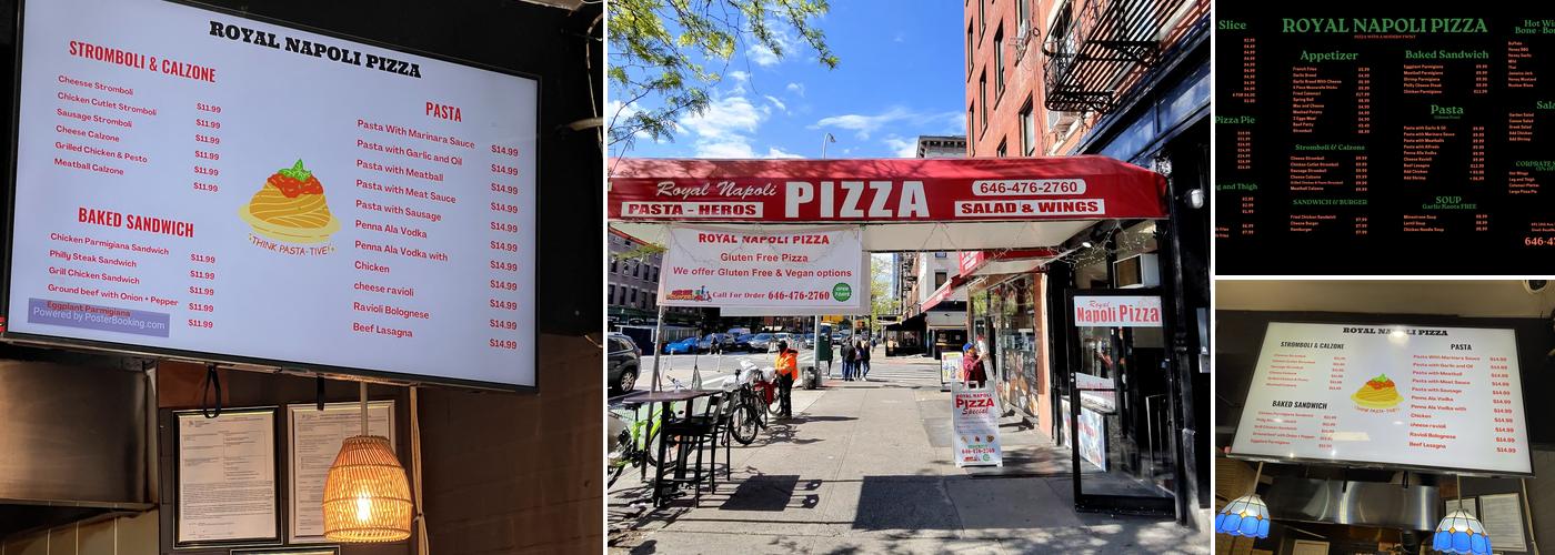 Royal Napoli Pizza Menu