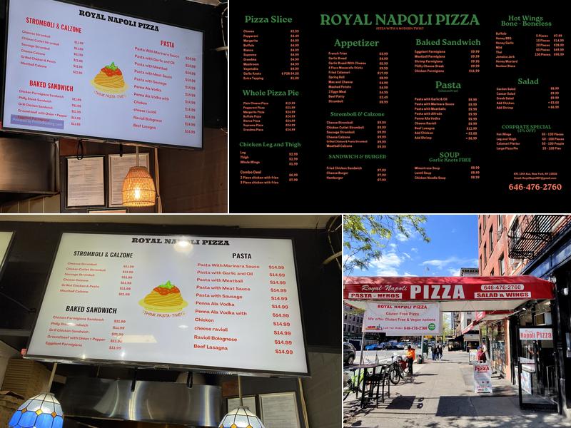 Royal Napoli Pizza Menu