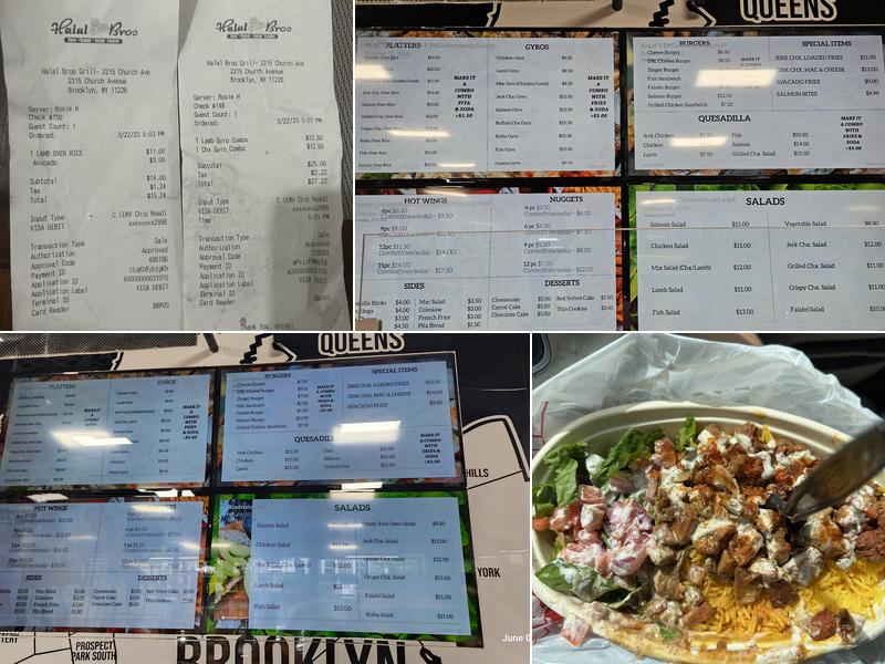 Halal Bros Grill Church Ave Menu