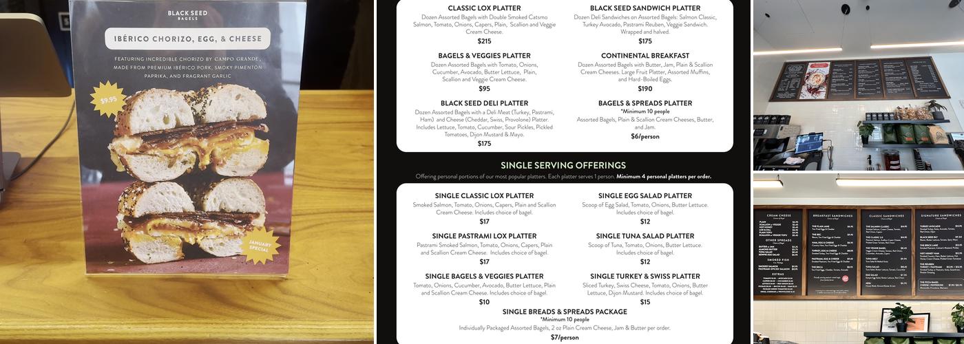 Black Seed Bagels Boerum Hill Menu