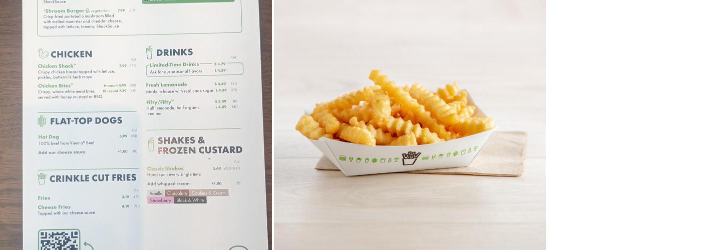 Shake Shack Dublin Menu