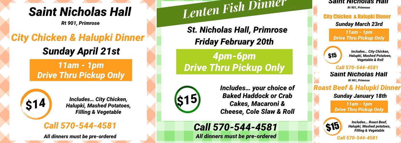 St Nicholas Catering Menu