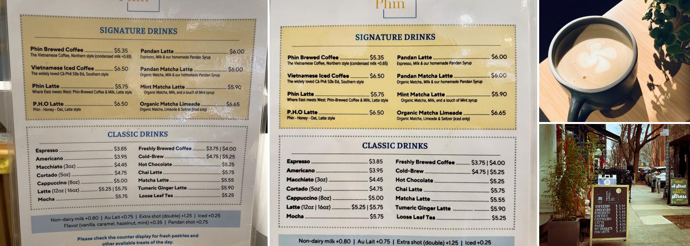 Lê Phin Menu