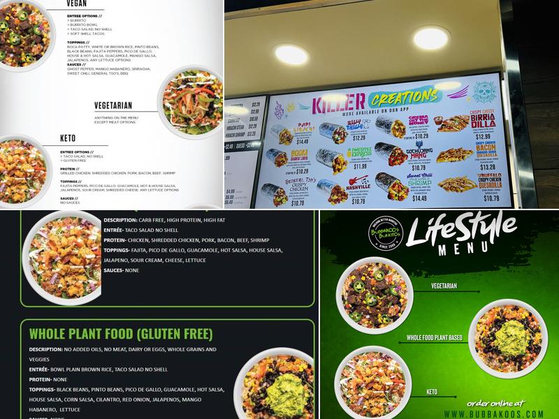 Bubbakoo's Burritos Menu