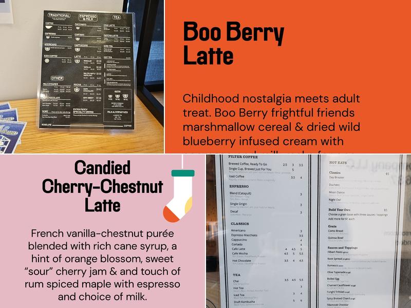 Roseline Coffee Menu