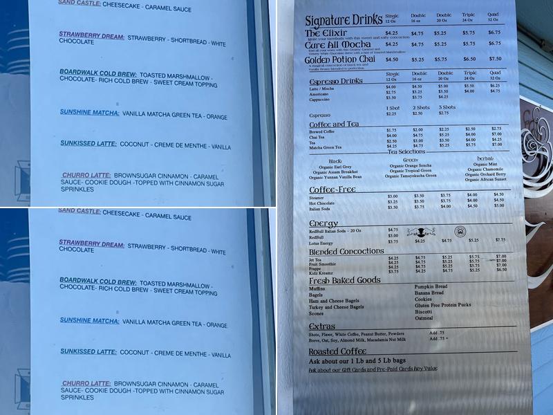 Boost Espresso Menu