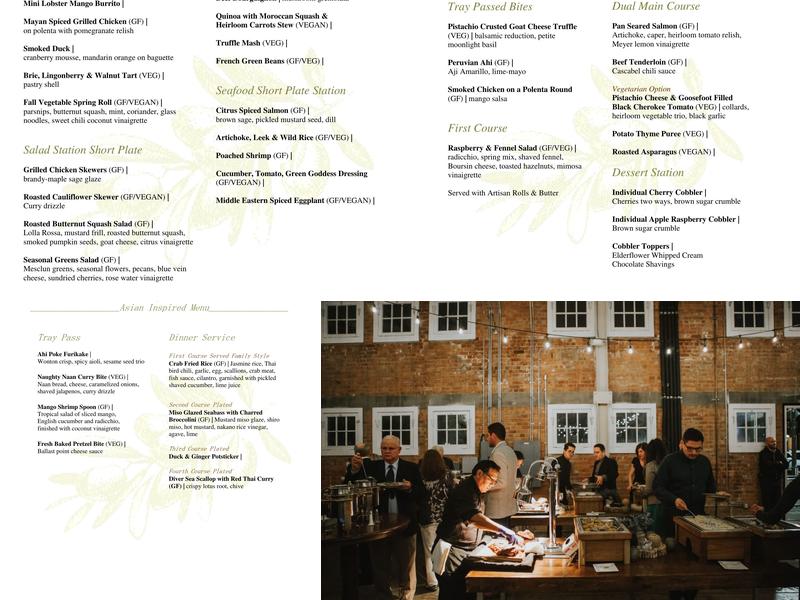 Culinary Concepts Menu