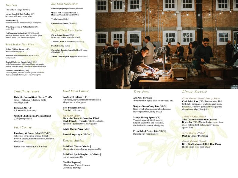 Culinary Concepts Menu