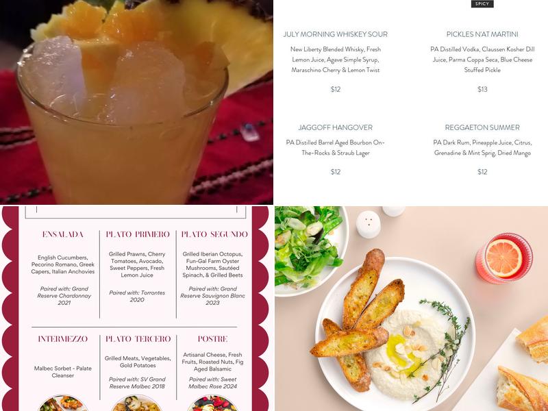 Bocadillos Bar Menu
