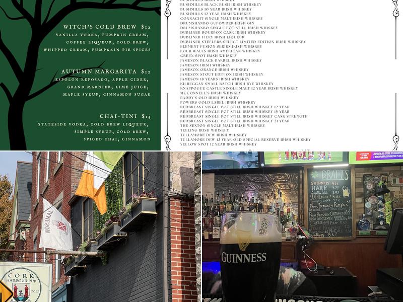 Cork Harbour Pub Menu
