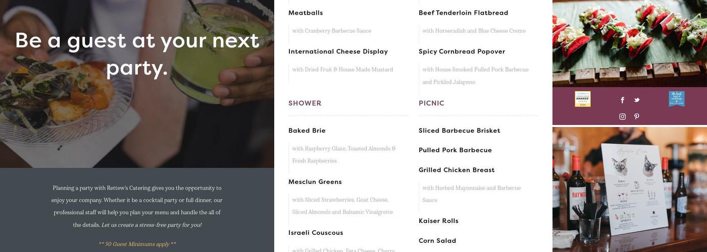 Rettew's Catering Menu