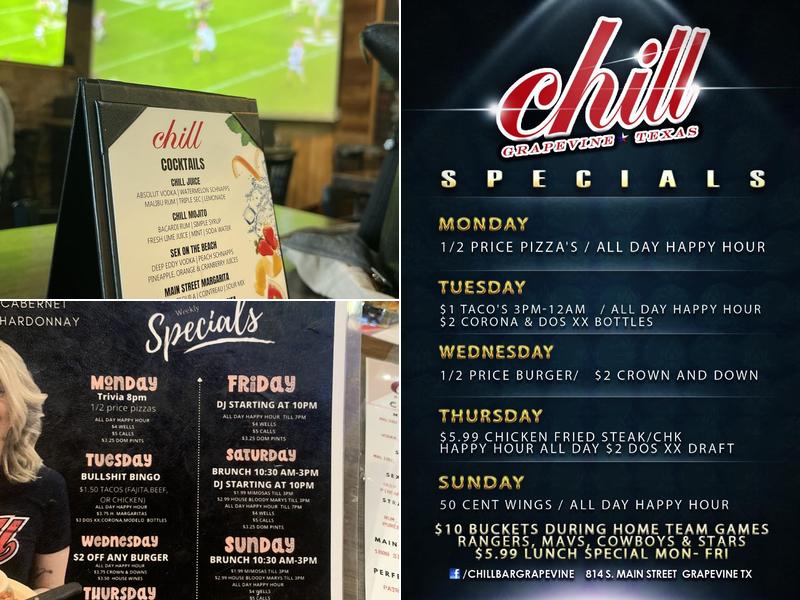 Chill Catering Grapevine Menu