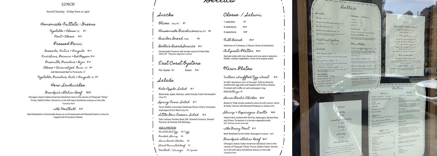 Della's Menu