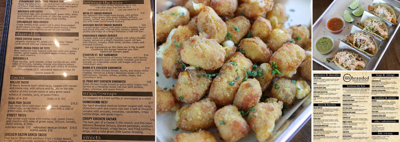 Unbranded Tavern & Kitchen Menu