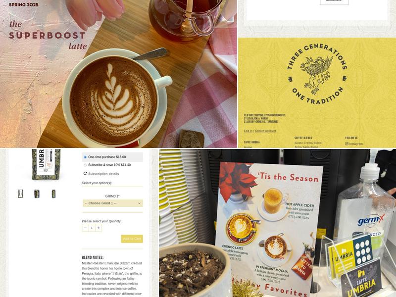 Caffe Umbria Menu