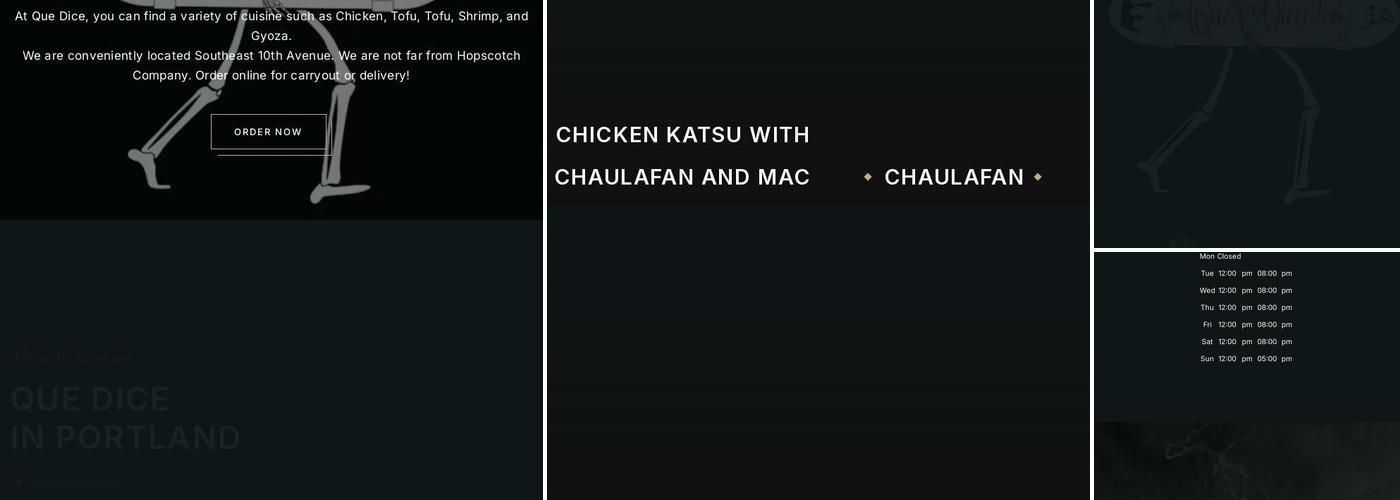 Que Dice Menu