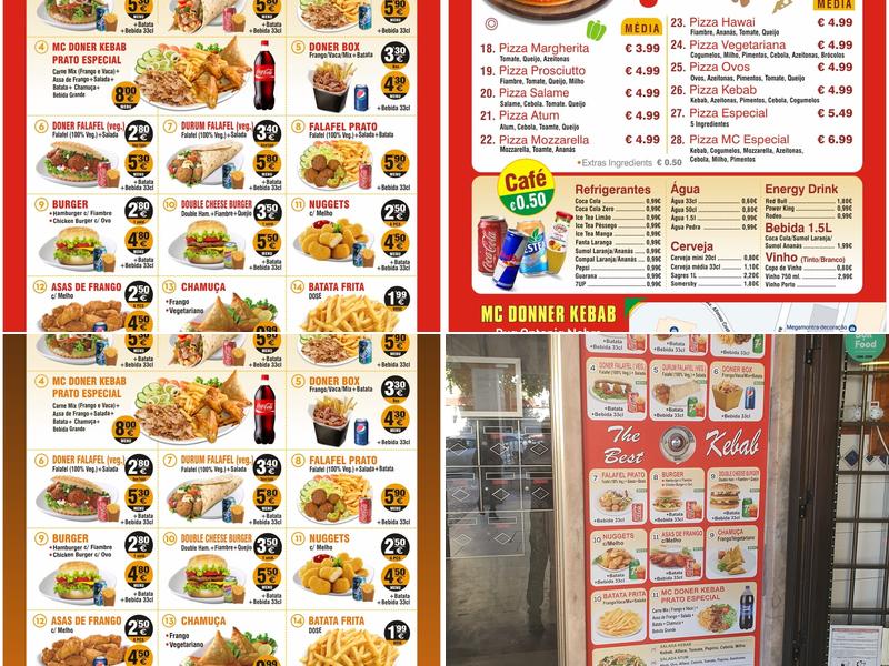 Mc pizza & kebab Menu