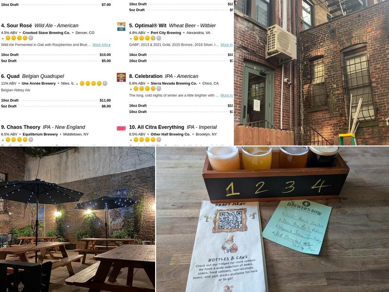 Brewer's Row Menu