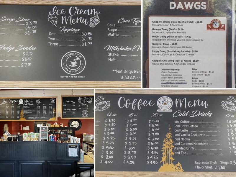 Copper's Java House Menu