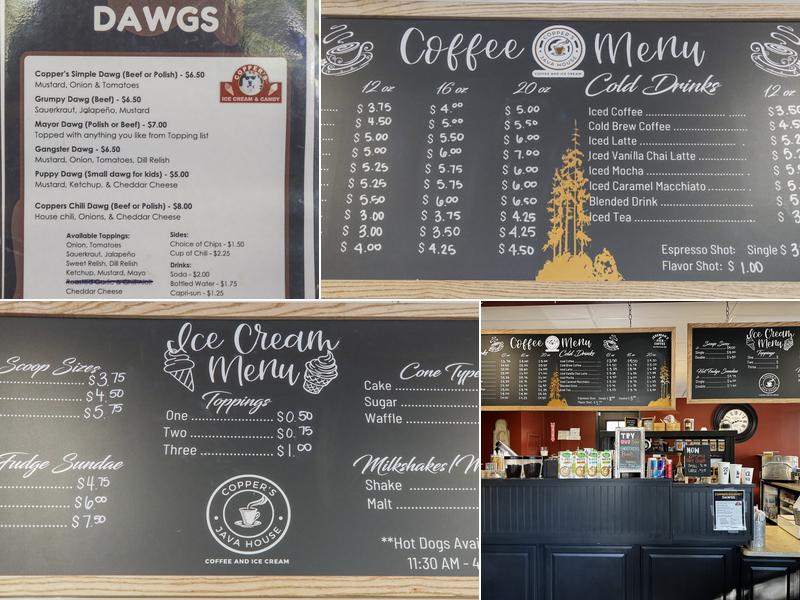 Copper's Java House Menu