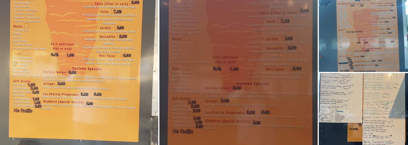 El Sazon Norteño Menu