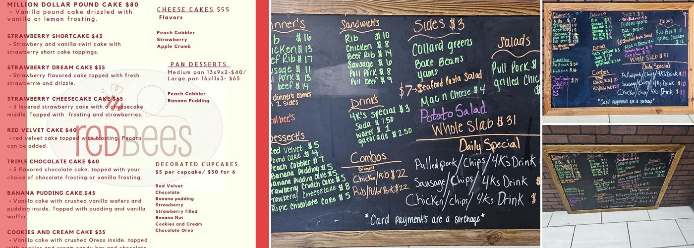 4K’s BBQ and Catering Menu