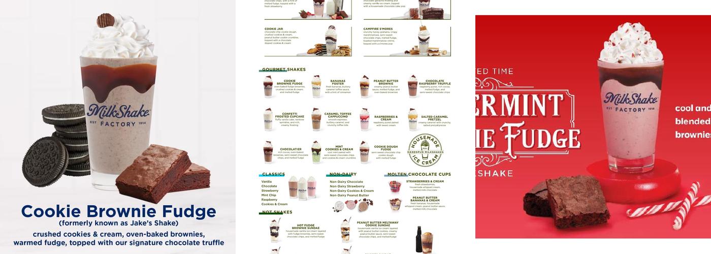 MilkShake Factory (South Fayette) Menu