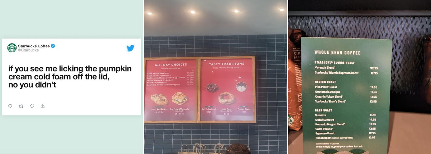 Starbucks Menu