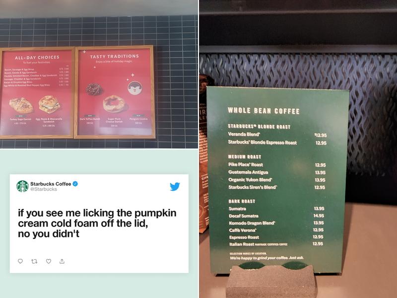 Starbucks Menu