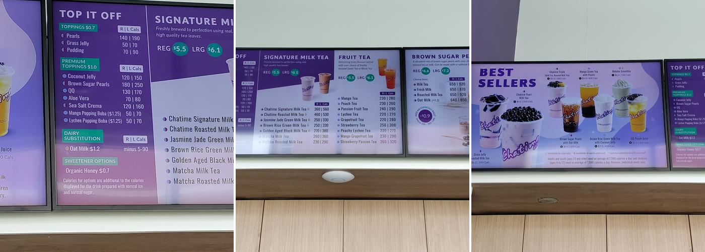 Chatime Menu