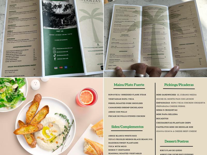 Matanzas Cuban Cafe Menu