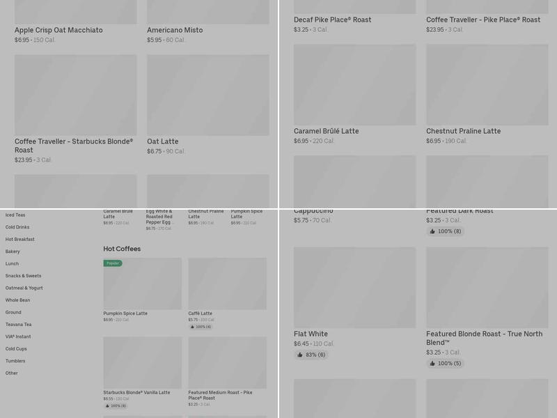 Starbucks Menu