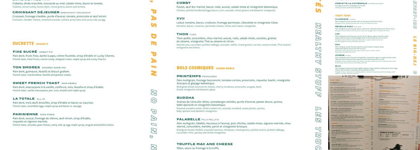 Tommy Café Menu