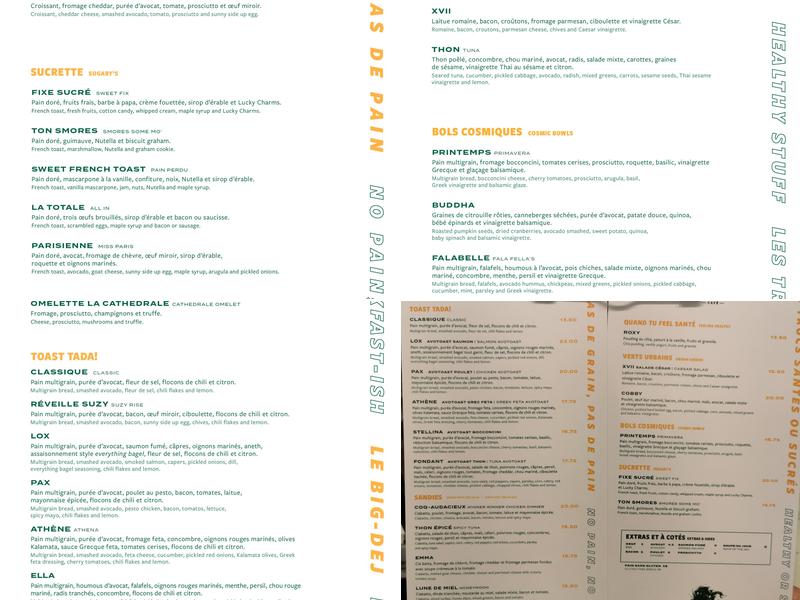 Tommy Café Menu