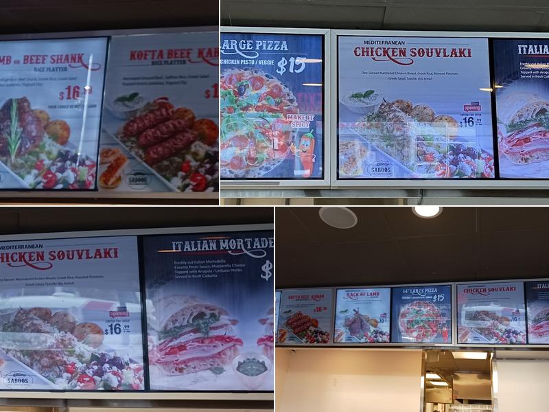 Saboos Artisan Bakery Menu