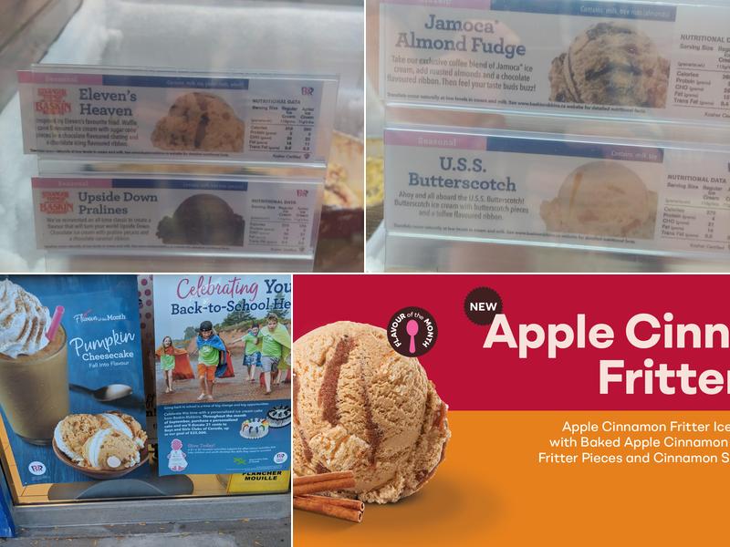 Baskin-Robbins Menu