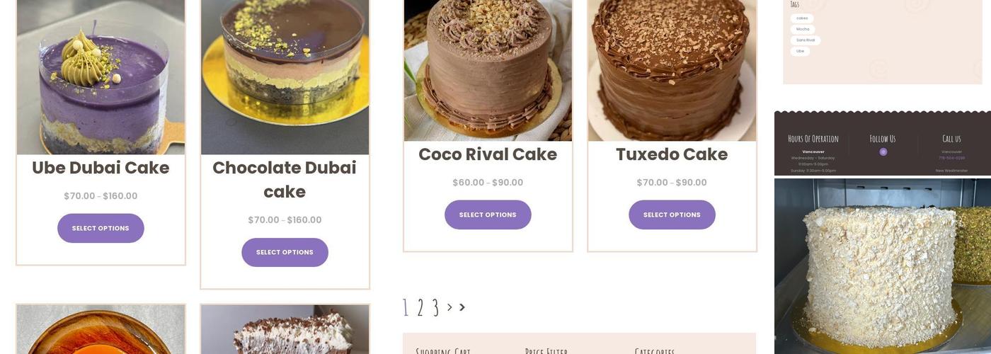 Cake It Easy Menu