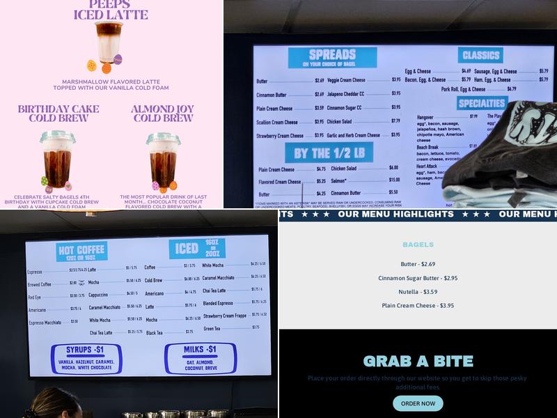 Salty Bagel Menu