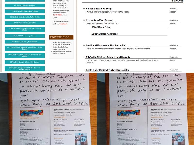 My Chef Lara, LLC Menu