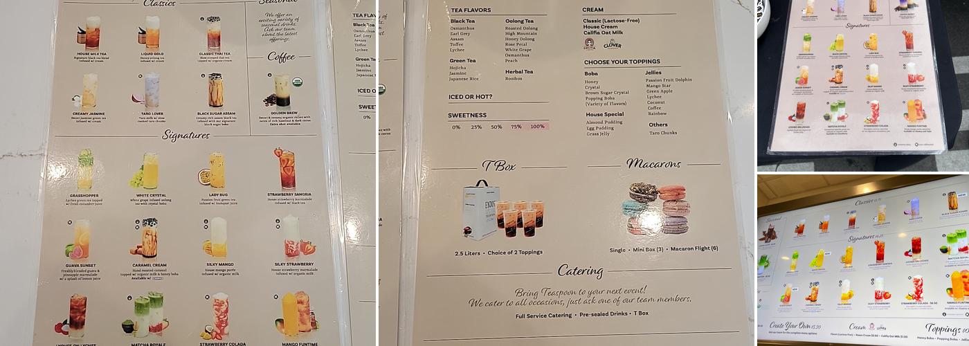 Teaspoon Reno Menu
