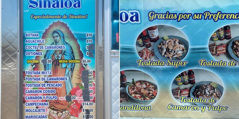 Mariscos Sinaloa Menu