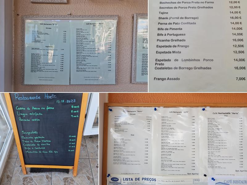Horta Menu