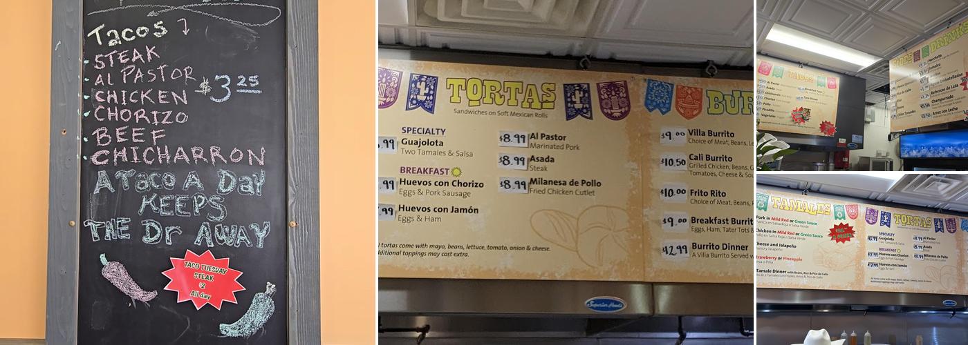 Taco Villa Menu