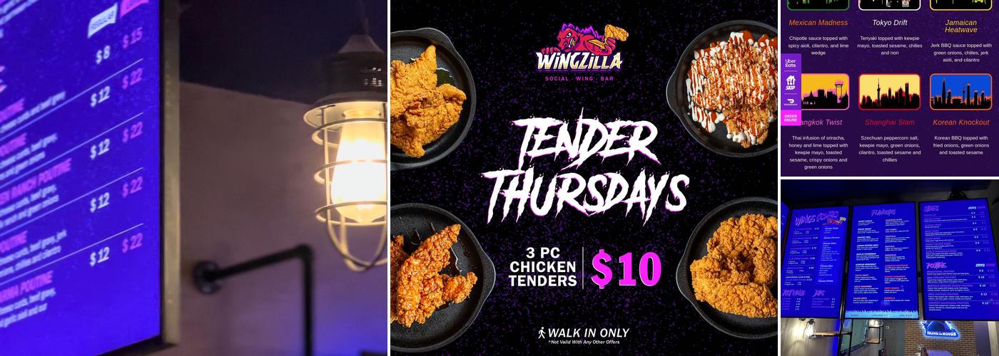 Wingzilla Menu