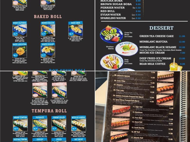 Kokoro Japanese Restaurant Menu