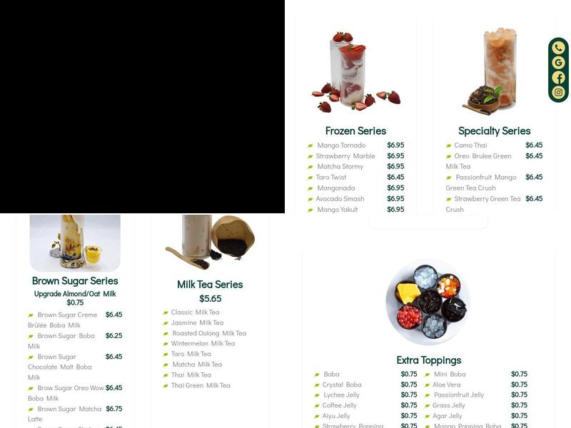 Teavalley Menu