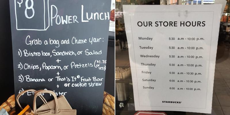 Starbucks Coffee Company Menu