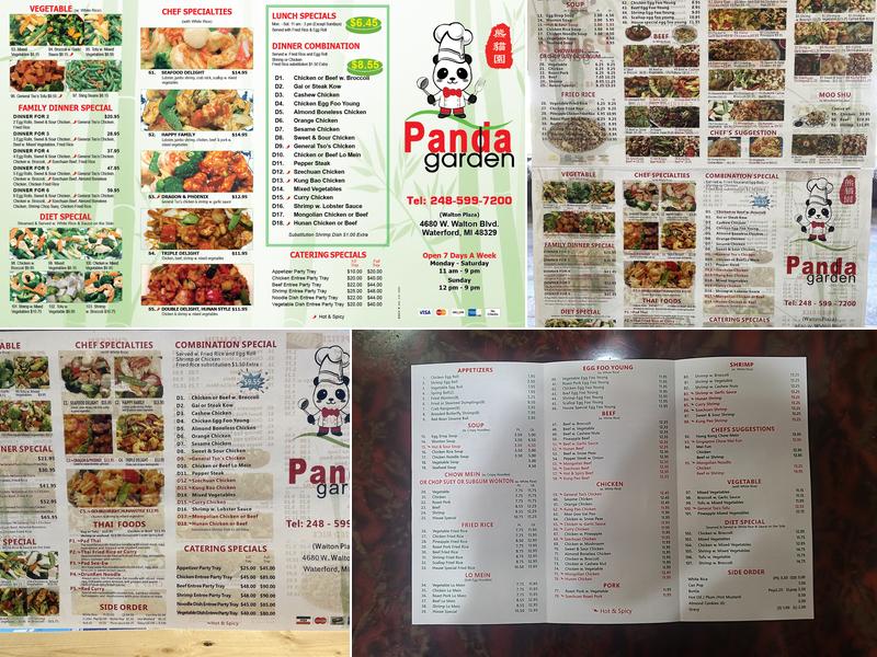 Panda Garden Menu
